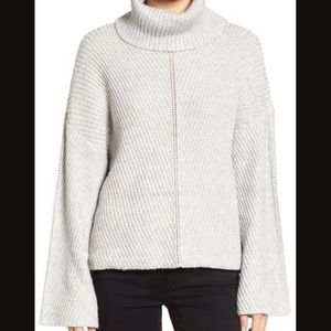 Cupcakes and Cashmere Randy grey turtleneck sweater